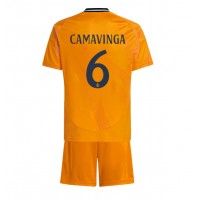 Real Madrid Eduardo Camavinga #6 Gostujuci Dres za djecu 2024-25 Kratak Rukav (+ Kratke hlače)